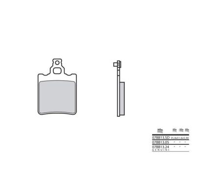 Plaquettes de frein BREMBO - 07BB13 SD - Métal fritté