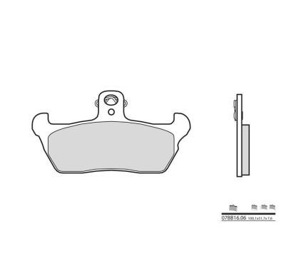 Plaquettes de frein BREMBO - 07BB16 06 - Organique