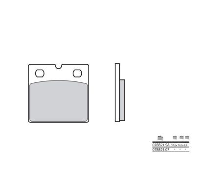 Plaquettes de frein BREMBO - 07BB21 SA - Métal fritté