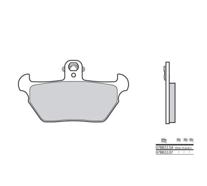 Plaquettes de frein BREMBO - 07BB22 SA - Métal fritté