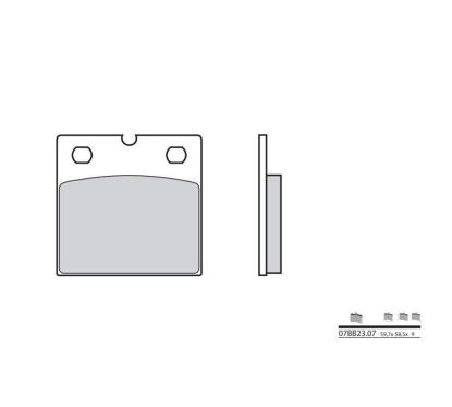 Plaquettes de frein BREMBO - 07BB23 07 - Organique