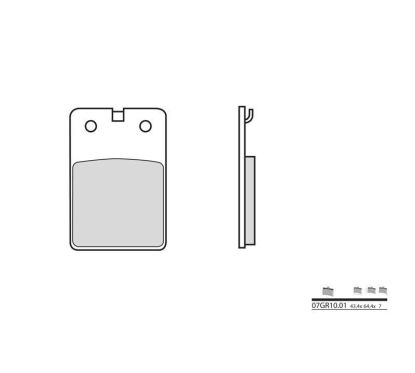 Plaquettes de frein BREMBO - 07GR10 01 - Organique