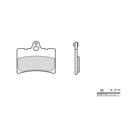 Plaquettes de frein BREMBO - 07GR17 05 - Organique