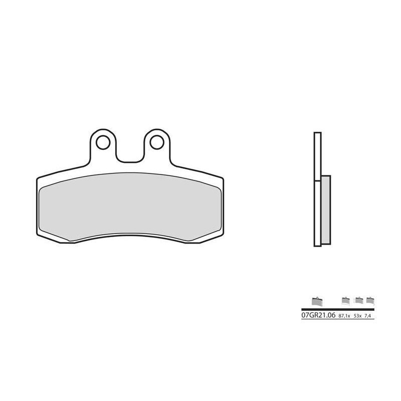 Plaquettes de frein BREMBO - 07GR21 06 - Organique