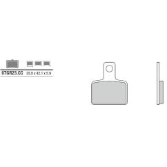 Plaquettes de frein BREMBO - 07GR23 CC - Organique