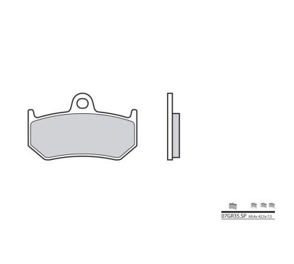 Plaquettes de frein BREMBO - 07GR35 SP - Métal fritté
