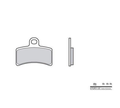 Plaquettes de frein BREMBO - 07GR51 05 - Organique