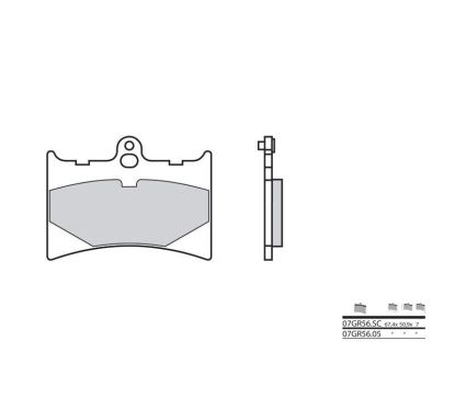 Plaquettes de frein BREMBO - 07GR56 05 - Organique