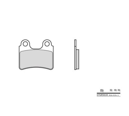 Plaquettes de frein BREMBO - 07GR58 04 - Organique