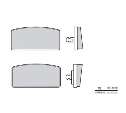 Plaquettes de frein BREMBO - 07GR59 15 - Organique