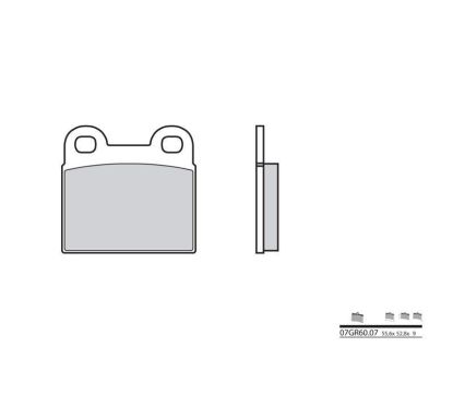 Plaquettes de frein BREMBO - 07GR60 07 - Organique