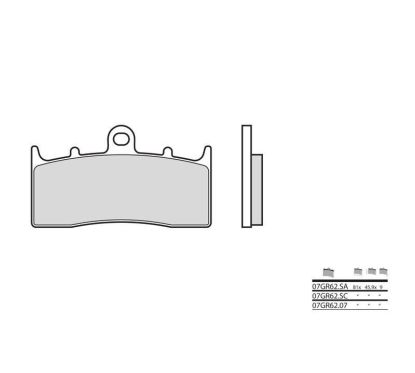 Plaquettes de frein BREMBO - 07GR62 07 - Organique