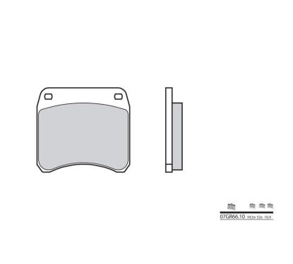 Plaquettes de frein BREMBO - 07GR66 10 - Organique