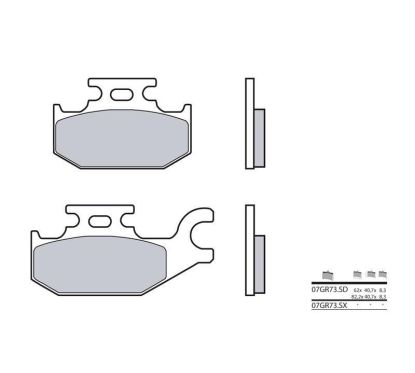 Plaquettes de frein BREMBO - 07GR73 SD - Métal fritté
