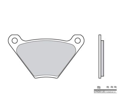 Plaquettes de frein BREMBO - 07HD01 05 - Organique