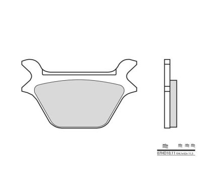 Plaquettes de frein BREMBO - 07HD10 11 - Organique