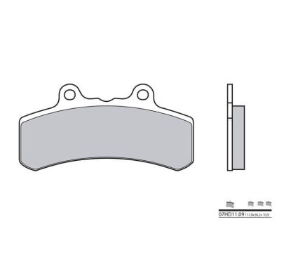 Plaquettes de frein BREMBO - 07HD11 09 - Organique