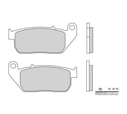 Plaquettes de frein BREMBO - 07HD13 SA - Métal fritté