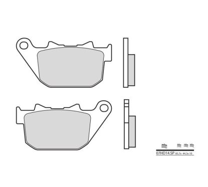Plaquettes de frein BREMBO - 07HD14 SP - Métal fritté