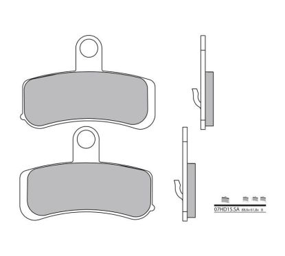 Plaquettes de frein BREMBO - 07HD15 SA - Métal fritté