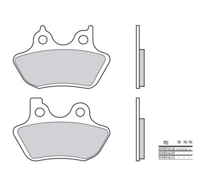 Plaquettes de frein BREMBO - 07HD16 SA - Métal fritté