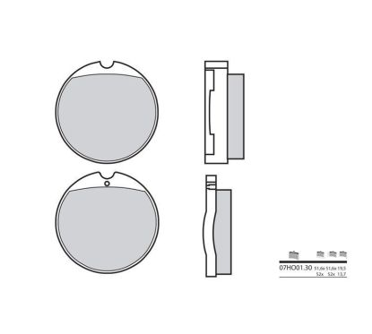 Plaquettes de frein BREMBO - 07HO01 30 - Organique