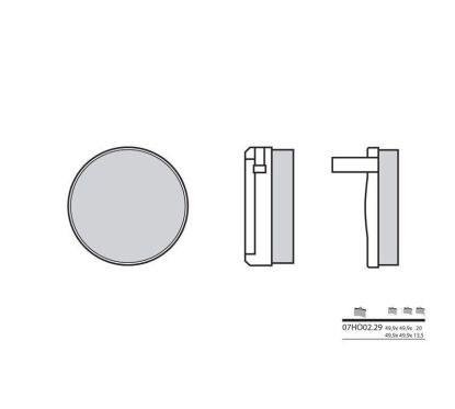 Plaquettes de frein BREMBO - 07HO02 29 - Organique