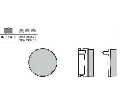 Plaquettes de frein BREMBO - 07HO06 31 - Organique