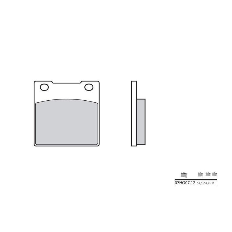 Plaquettes de frein BREMBO - 07HO07 12 - Organique