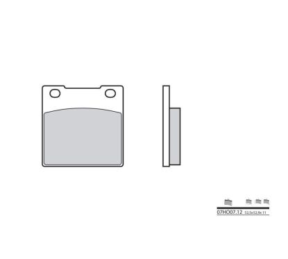 Plaquettes de frein BREMBO - 07HO07 12 - Organique