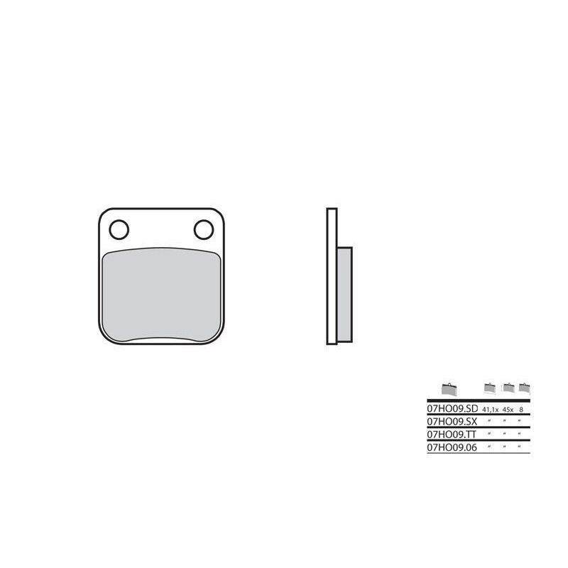 Plaquettes de frein BREMBO - 07HO09 06 - Organique