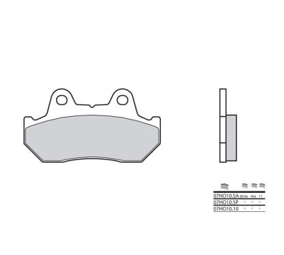 Plaquettes de frein BREMBO - 07HO10 10 - Organique
