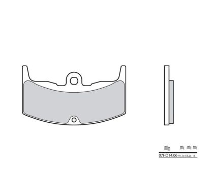 Plaquettes de frein BREMBO - 07HO14 06 - Organique