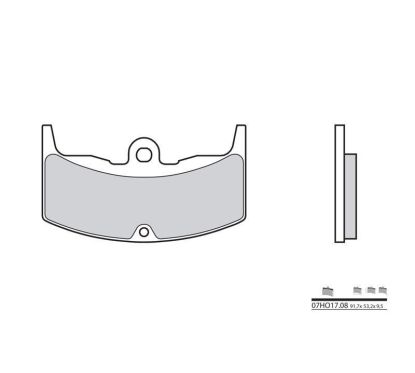 Plaquettes de frein BREMBO - 07HO17 08 - Organique