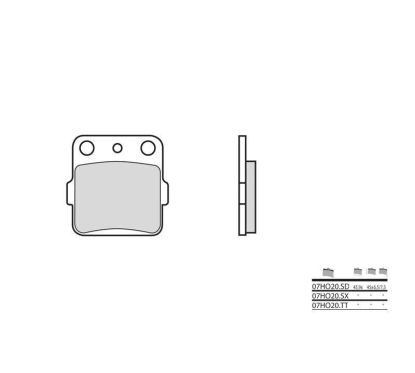 Plaquettes de frein BREMBO - 07HO20 SX - Métal fritté racing