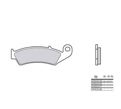 Plaquettes de frein BREMBO - 07HO25 06 - Organique