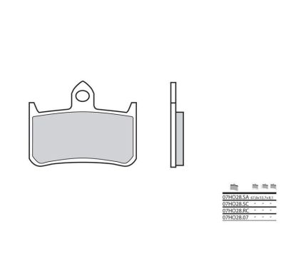 Plaquettes de frein BREMBO - 07HO28 RC - Carbone ceramique racing
