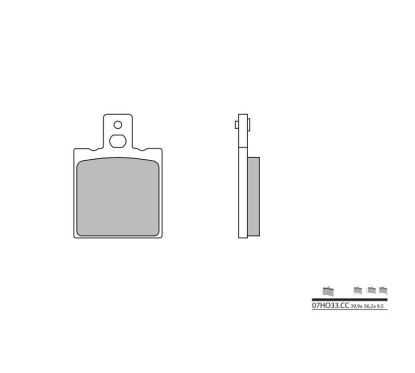 Plaquettes de frein BREMBO - 07HO33 CC - Organique