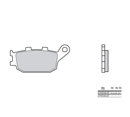 Plaquettes de frein BREMBO - 07HO36 SP - Métal fritté