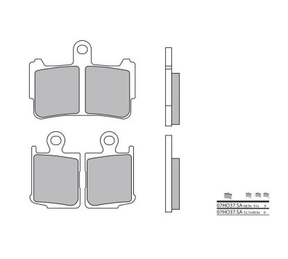 Plaquettes de frein BREMBO - 07HO37 SA - Métal fritté