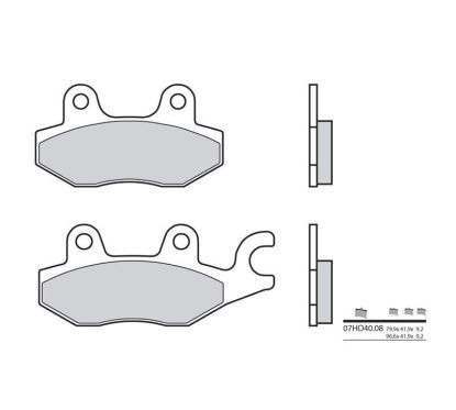 Plaquettes de frein BREMBO - 07HO40 08 - Organique