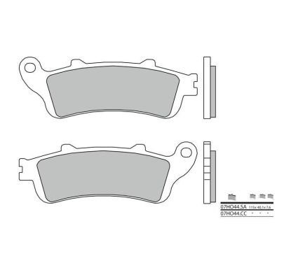 Plaquettes de frein BREMBO - 07HO44 CC - Organique