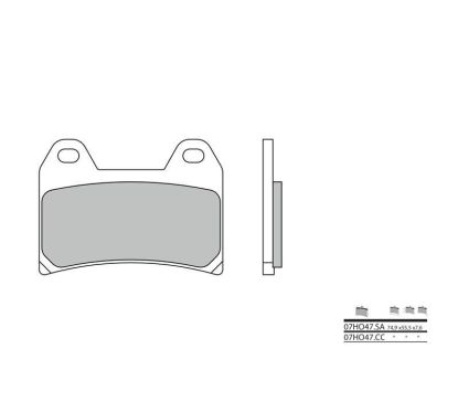 Plaquettes de frein BREMBO - 07HO47 CC - Organique