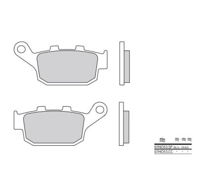 Plaquettes de frein BREMBO - 07HO53 CC - Organique