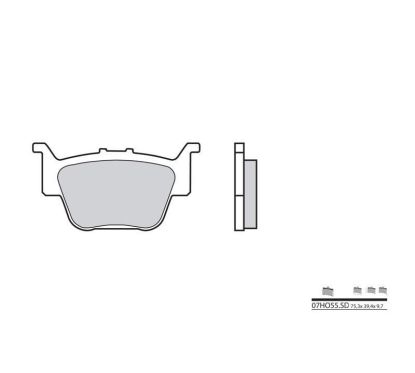 Plaquettes de frein BREMBO - 07HO55 SD - Métal fritté