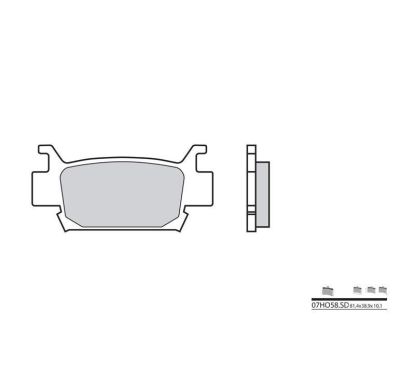 Plaquettes de frein BREMBO - 07HO58 SD - Métal fritté