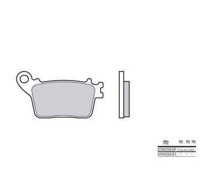 Plaquettes de frein BREMBO - 07HO59 SP - Métal fritté