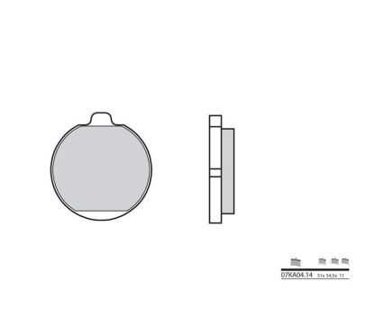 Plaquettes de frein BREMBO - 07KA04 14 - Organique