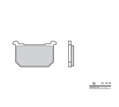 Plaquettes de frein BREMBO - 07KA05 06 - Organique