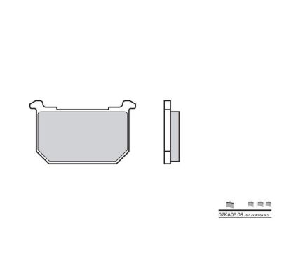 Plaquettes de frein BREMBO - 07KA06 08 - Organique